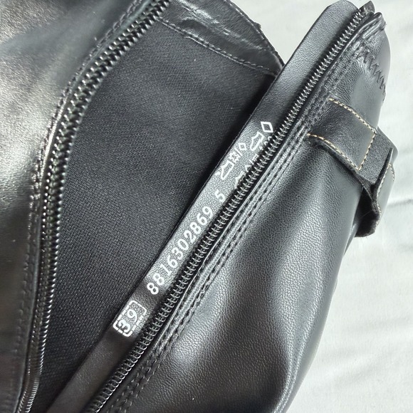 Remonte by Rieker Women EU 39 Liv 79 Tall Black Leather Riding Boots Zip EUC - Picture 7 of 7